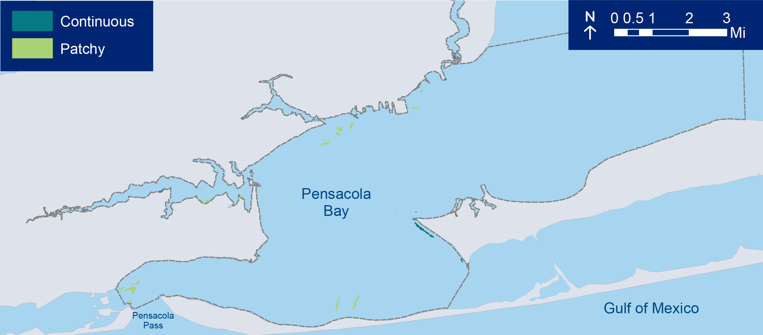 Pensacola Bay Seagrass, 1980–1985