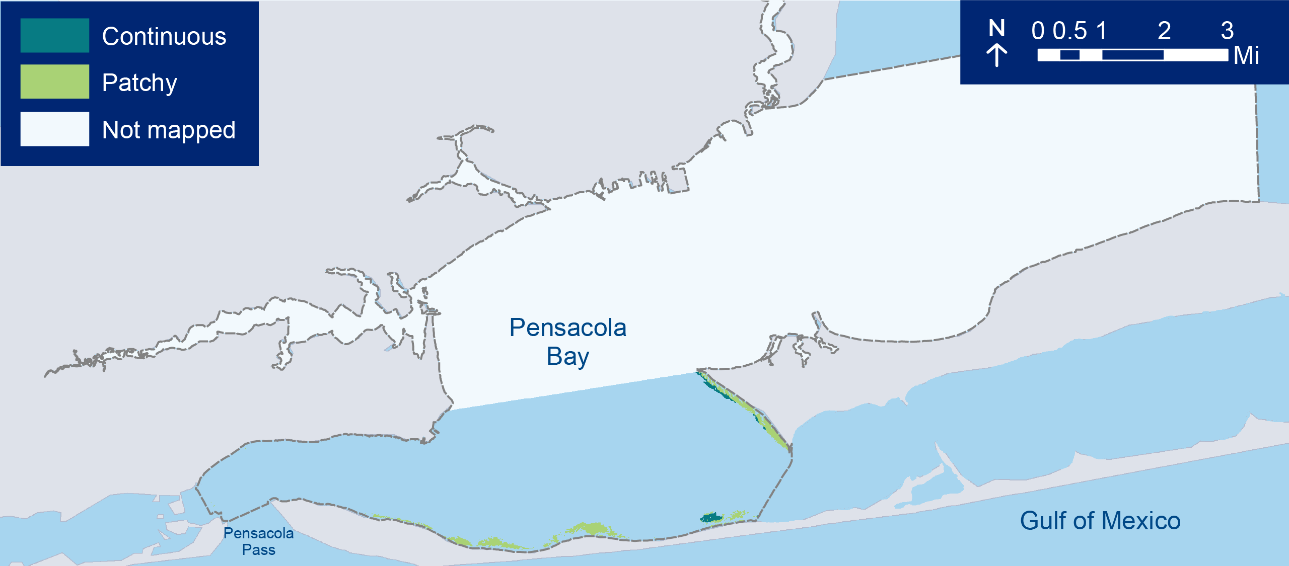 Pensacola Bay Seagrass, 2001